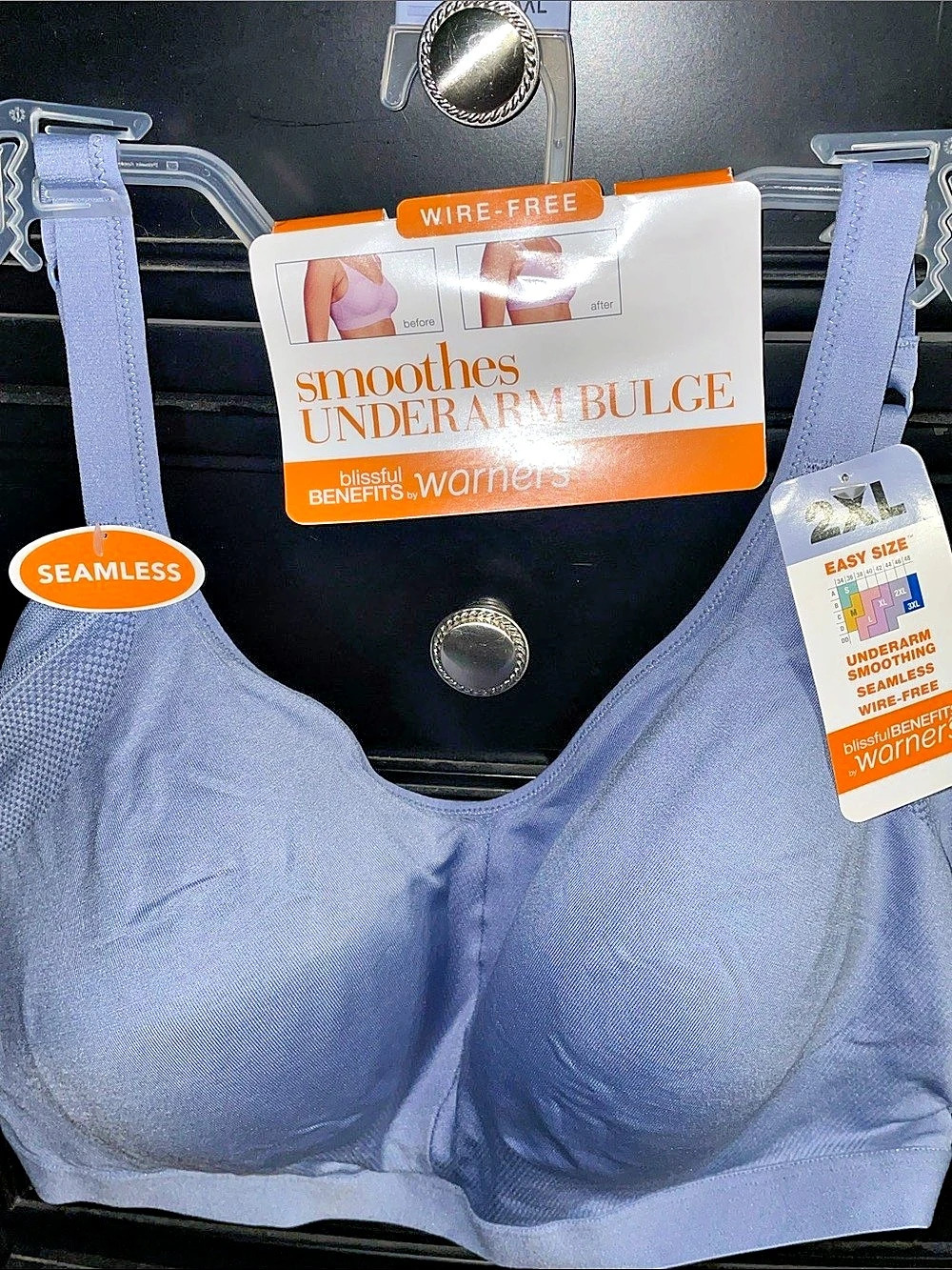Warner's Blissful Benefits Underarm-Smoothing with Seamless Stretch Wireless Bra